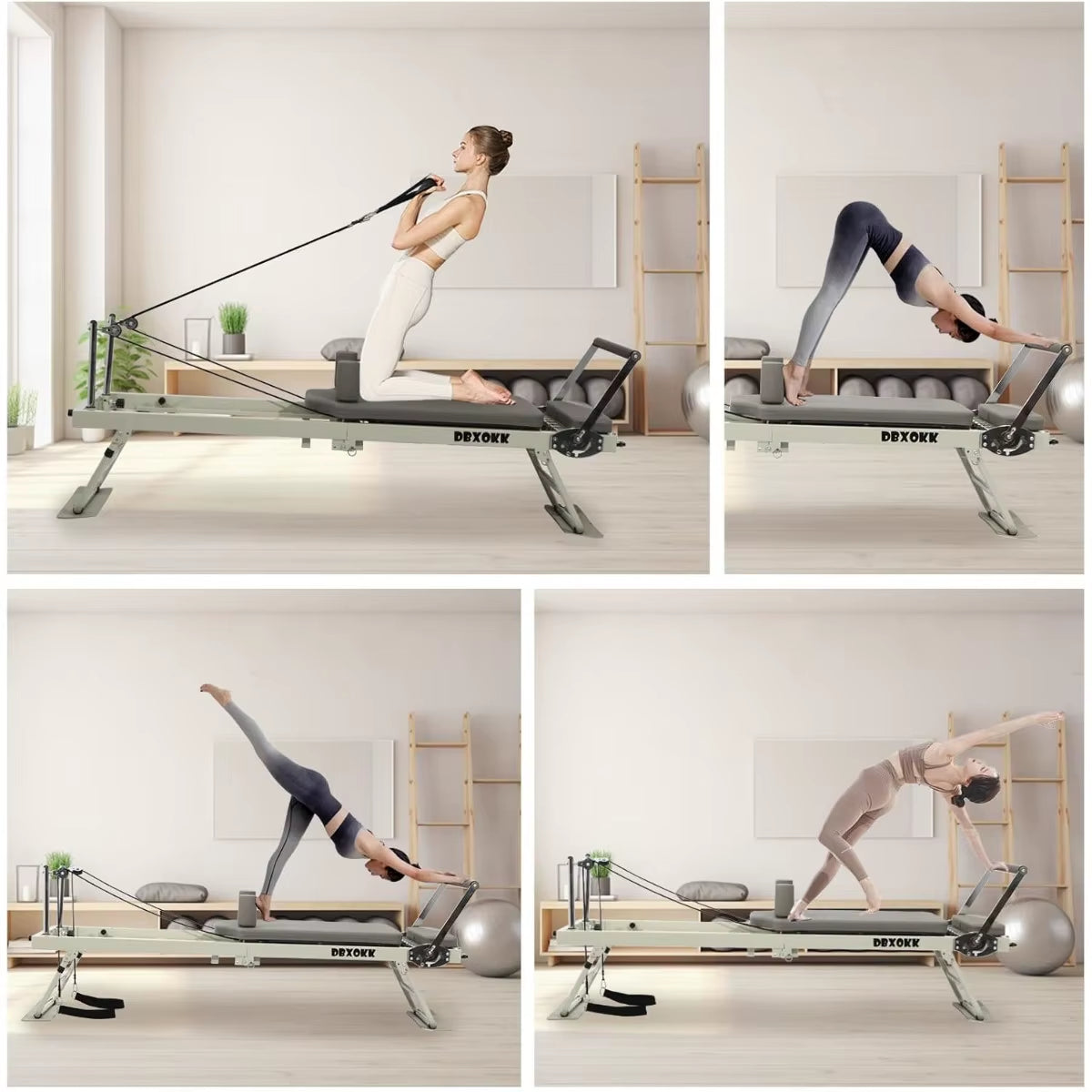 Pilates Reformer Machine ,Foldable Pilates Machine Equipment for Home,Suitable for Beginners and Intermediate Users